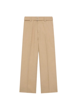 Lardini belted flat-front trousers - Neutrals
