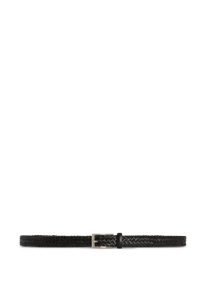 Lardini braided leather belt - Black