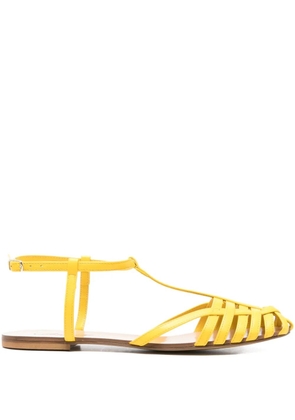 Anna F. 512 leather T-bar sandals - Yellow