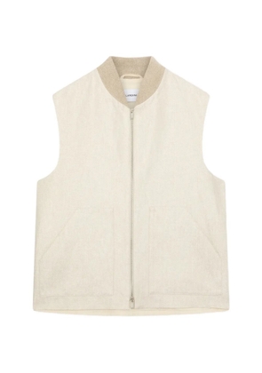 Lardini linen gilet - Neutrals