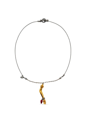 Gem Kingdom arm-motif pendant necklace - Silver