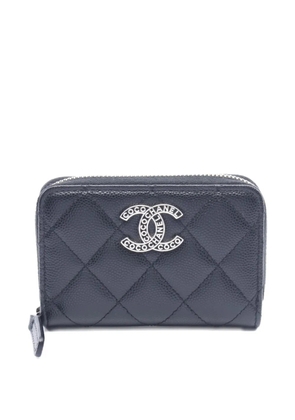CHANEL Pre-Owned 2021s Caviar matelassé skin coin purse - Black