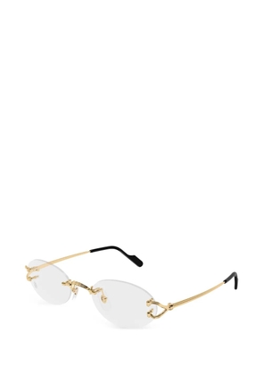 Cartier Eyewear rimless oval-frame glasses - Gold