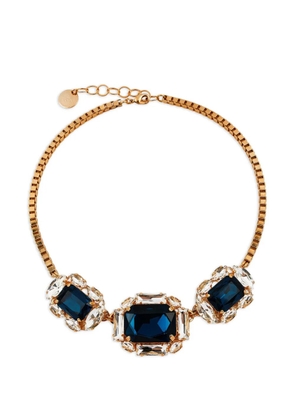 Anton Heunis crystal-embellished box-chain necklace - Gold