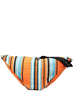 Prada Pre-Owned 2013-2026 Canvas Striped Triangle Logo shoulder bag - Blue