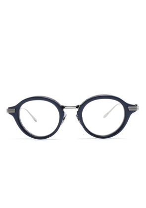 Akoni round-frame clear glasses - Blue
