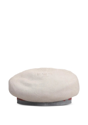 Vivienne Westwood Orb-perforated knitted beret - Neutrals