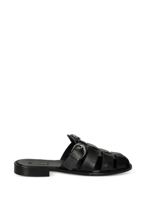 Roberto Cavalli logo-appliqué sandals - Black