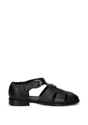 Roberto Cavalli logo-appliqué sandals - Black