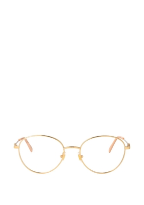 VALENTINO GARAVANI EYEWEAR vlogo signature round-frame glasses - Gold