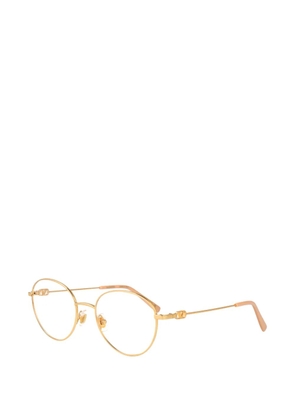 VALENTINO GARAVANI EYEWEAR vlogo signature round-frame glasses - Gold