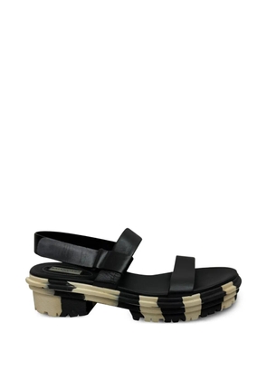 Balenciaga Pre-Owned lugged platform slingback sandals - Black