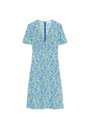 Zadig&Voltaire Rhodral floral-print V-neck midi dress - Blue