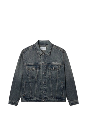 Off-White Arrows-print denim jacket - Blue