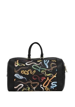 Seletti graphic print holdall bag - Black