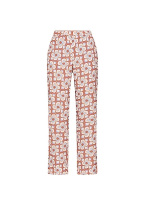 MALIPARMI Moulinè print trousers - Brown