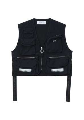 Off-White Diag-Stripe multi-pocket gilet - Black