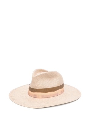 Borsalino wide-brim straw hat - Neutrals