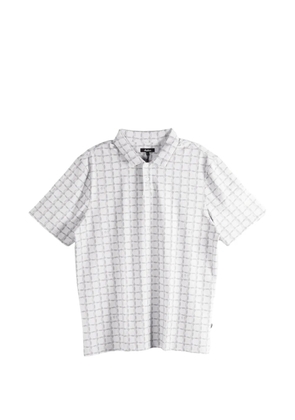 Malbon Golf Evergreen Performance Pique geometric-print polo shirt - White