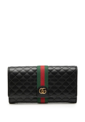 Gucci Pre-Owned 2016-2026 GG Marmont Web Quilted Leather Wallet long wallets - Black