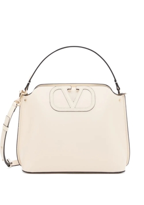 Valentino Garavani Fill Me handbag in grainy calfskin - Neutrals