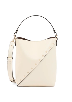 Valentino Garavani Rockstud Wispy calfskin bucket bag - White