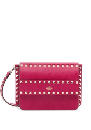 Valentino Garavani Rockstud small shoulder bag in grainy calfskin - Pink
