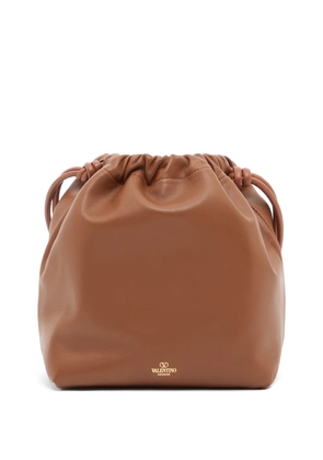 Valentino Garavani VLogo Pouf pouch bag in nappa leather - Brown