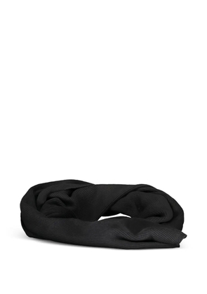 North Sails ribbed-knit logo-patch scarf - Black
