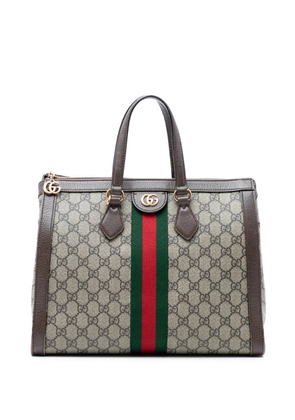 Gucci Pre-Owned 2016-2026 GG Supreme Ophidia satchel - Neutrals