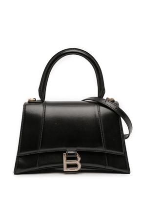 Balenciaga Pre-Owned 2020 Small Shiny Box Calfskin Hourglass Top Handle Bag satchel - Black