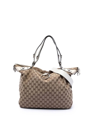 Gucci Pre-Owned 2016-2026 Large GG Canvas Icon Bit satchel - White