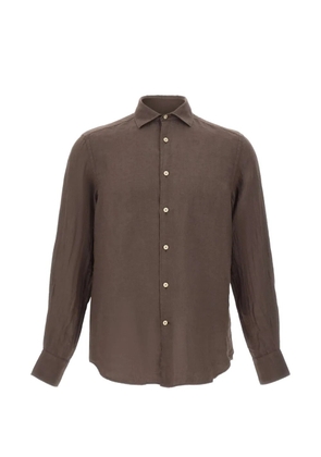 MC2 Saint Barth Pamplona button-down linen shirt - Brown