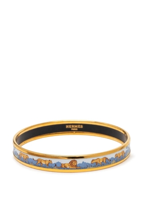 Hermès Pre-Owned 20th Century Narrow Safari Enamel Bangle 65 costume bracelet - Blue