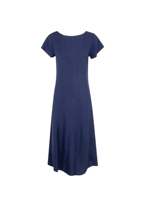 Antonelli panelled short-sleeve midi dress - Blue