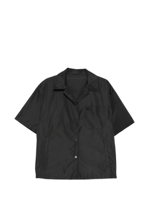 Juun.J logo-plaque short-sleeve shirt - Black