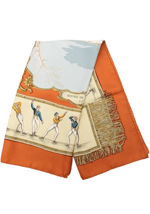 Hermès Pre-Owned 2000-2020 Les Plaisirs du Froid Silk Scarf 90 scarves - Orange