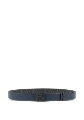 FENDI FF logo-print reversible belt - Blue