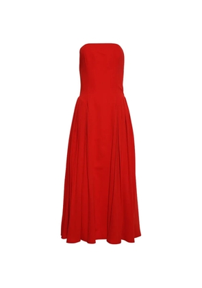 Florence & Fortitude Aria strapless pleated midi dress - Red