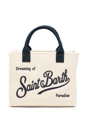 MC2 Saint Barth midi Vanity logo-embroidered tote bag - Neutrals