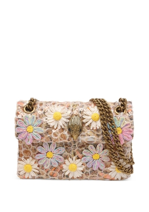 Kurt Geiger London Kensington floral-appliqué shoulder bag - Neutrals