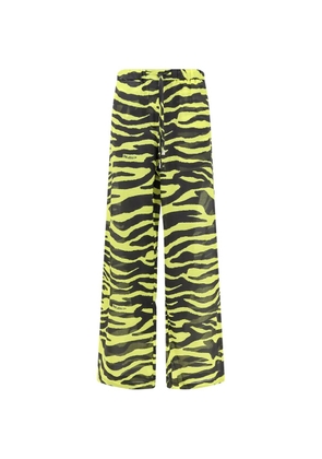 The Attico zebra-print drawstring trousers - Yellow