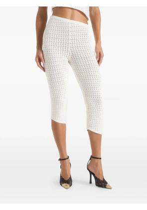 Manière De Voir Aimee pointelle asymmetric leggings - White