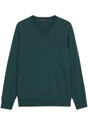 Brooks Brothers V-neck cotton jumper - Green