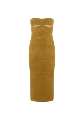 The Mannei cut-out panelled midi dress - Brown