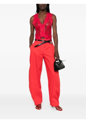 PINKO Grazioso lace-embroidered sleeveless jacket