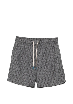 FeFè geometric-print drawstring swim shorts - Grey