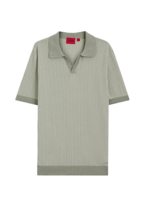 HUGO waffle-knit short-sleeve T-shirt - Green