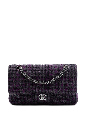 CHANEL Pre-Owned 2003-2004 Medium Classic Tweed Double Flap shoulder bag - Purple