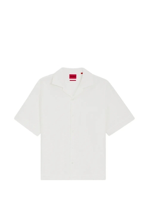 HUGO seersucker short-sleeved shirt - White